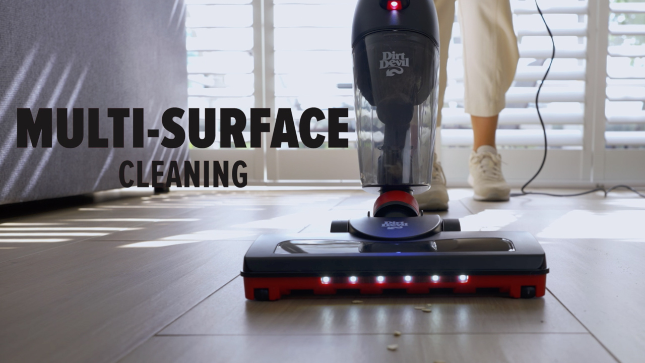 Dirt Devil 3-in-1 Multi-Surface Turbo Power Corded Convertible Vacuum EV1520CT