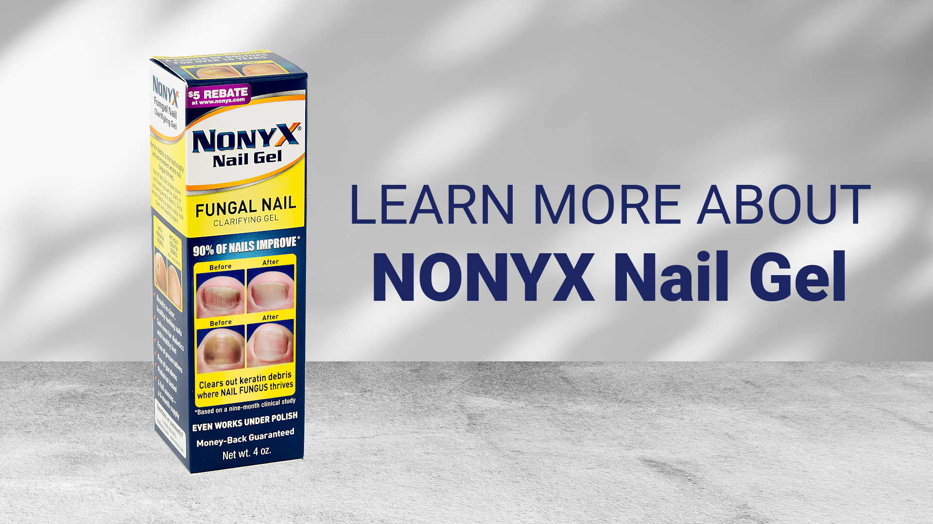 thumbnail video image 3 of (2 pack) Nonyx Nail Gel, a Clinically Proven Treatment for Fungus-Damaged Nails,  4 oz., 3 of 14
