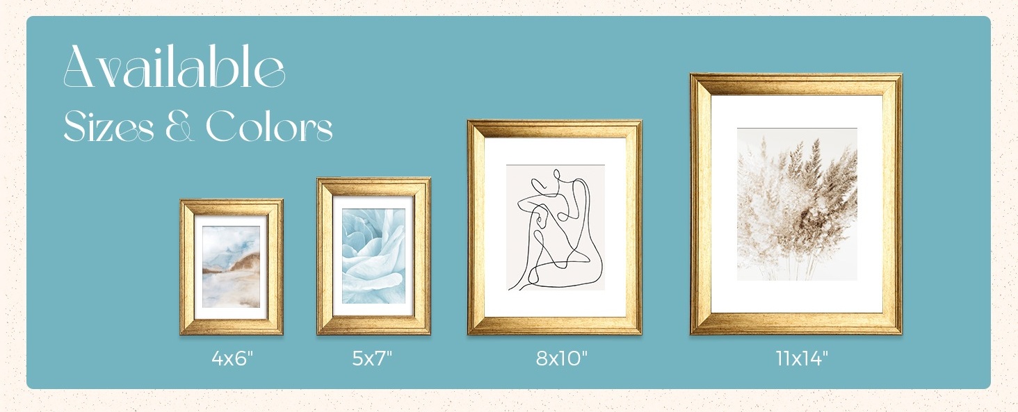 Cozymood Set Of 6 Thin Black 8x10 Picture Frames - With Plexiglass, Tabletop Or Wall Mount