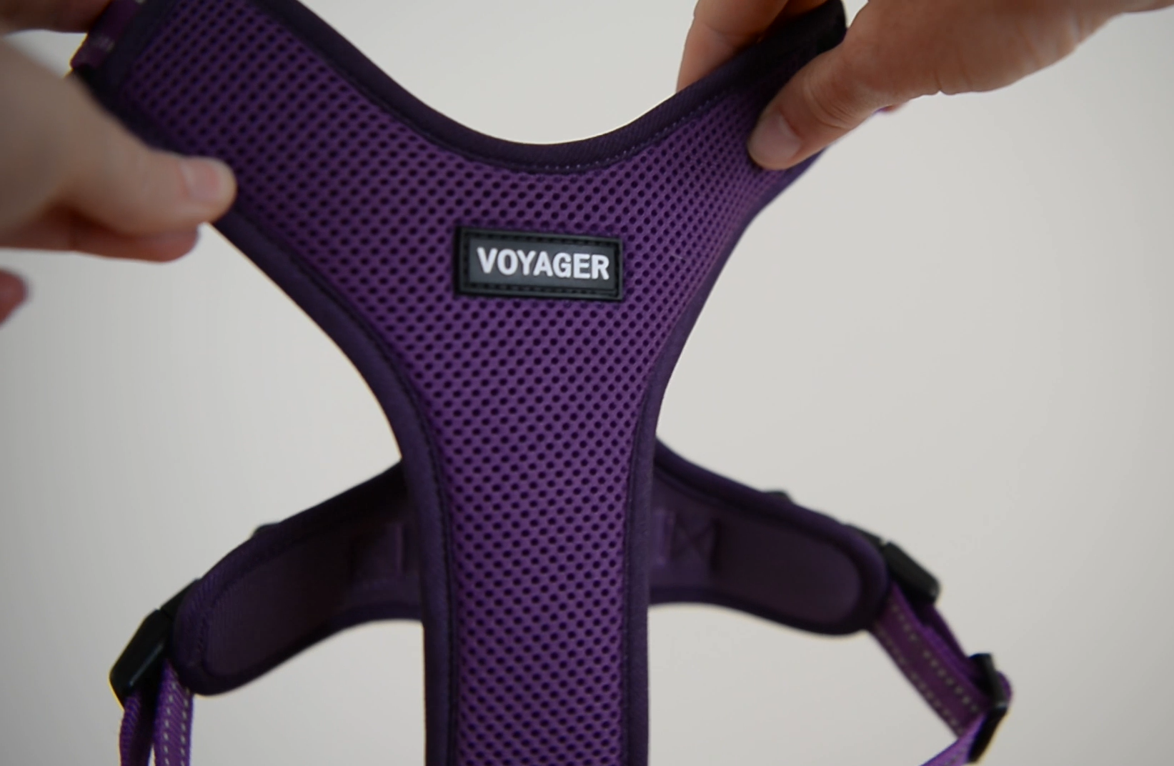 thumbnail video image 2 of Air Frontier Mesh Dog Harness with Steel Leash D-Ring, Reflective Stitching, and Lightweight Breathable No-Pull Design, Adjustable Neck and Chest Straps for Small to Large Breeds - BK, L, 2 of 9