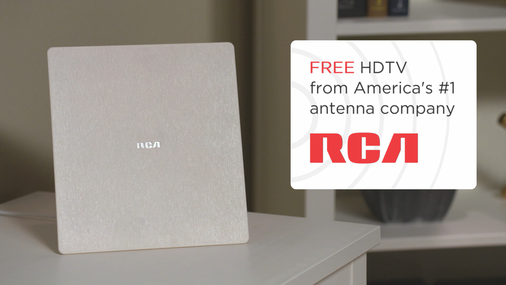 thumbnail video image 2 of RCA Indoor Flat HDTV Antenna - Multi-Directional, 2 of 8