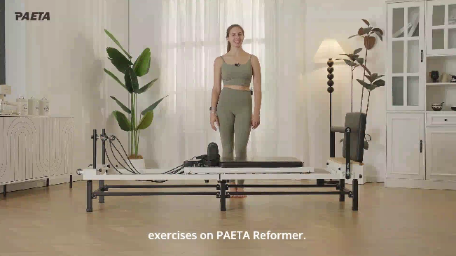 thumbnail video image 2 of Syedee 86.6” Foldable Pilates Equipment, Pilates Reformer Machine Suitable For Height Over 5'7 '', Pilates Exercise Equipment with Jump Board For Home Gym, 110lbs resistance 5 Springs, 2 of 10