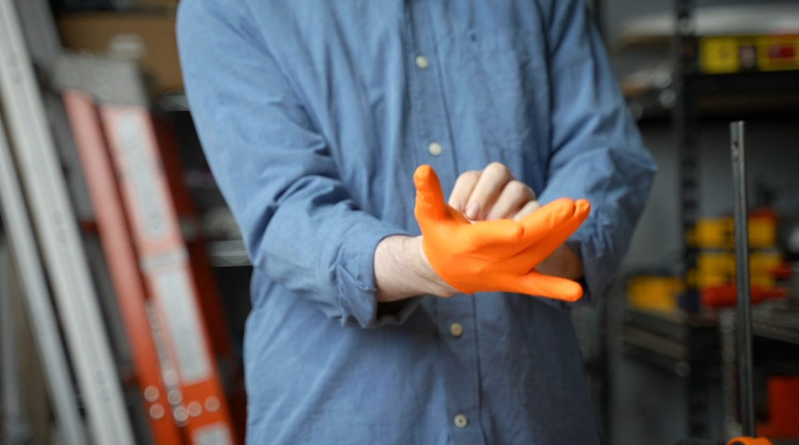 thumbnail video image 2 of GUSTO 8 Mil Nitrile Gloves, Disposable Multipurpose Latex Free Gloves, Large 100 Count, 2 of 7