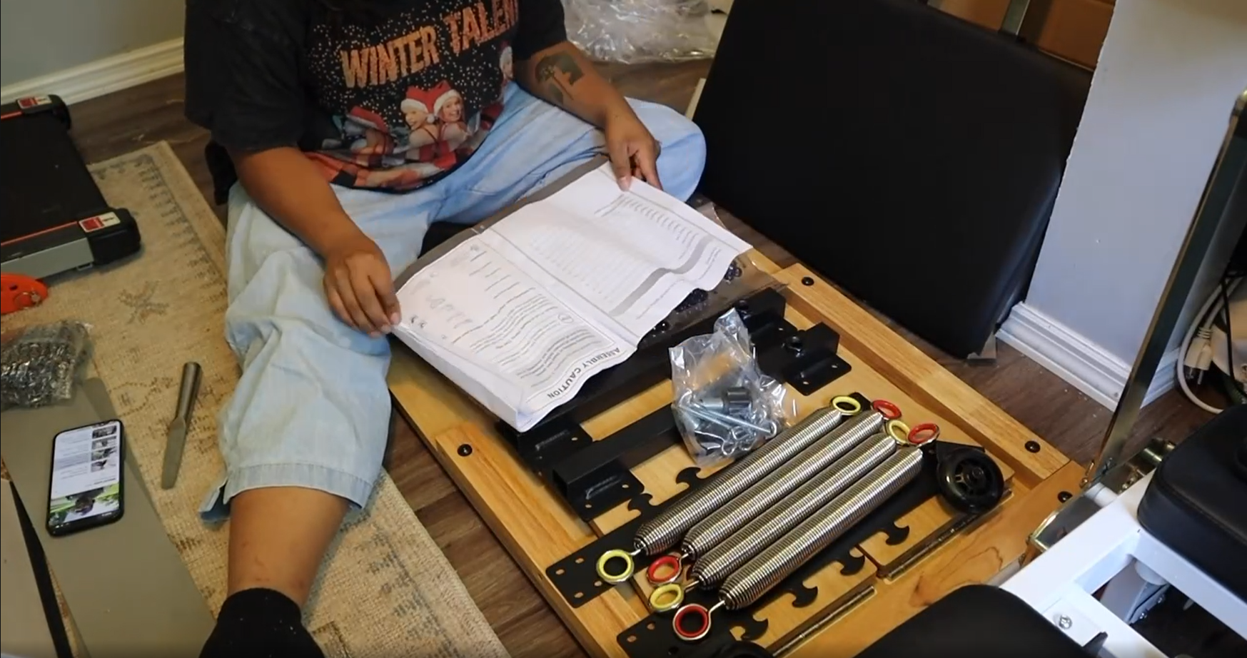 thumbnail video image 2 of Syedee Pilates Chair, Split-Pedal Stability Combo Chair with Handles, Yoga Fitness Trainer, Pilates Reformer Machine, Pilates Equipment Perfect for Home Use & Gym Workout, 2 of 10