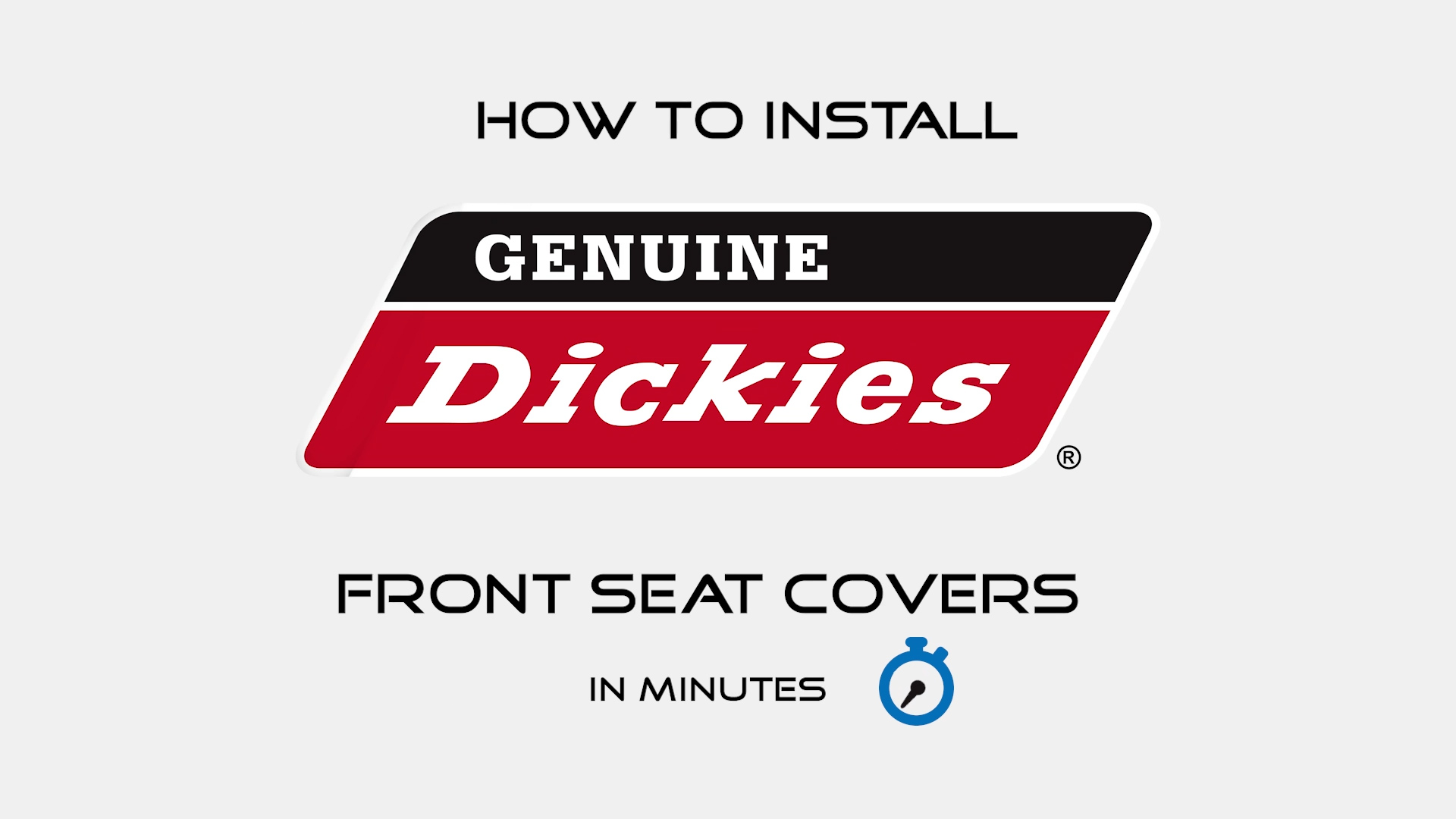 thumbnail video image 2 of Genuine Dickies 2-Piece Black-Gray Rockport Seat Covers, 2 of 13