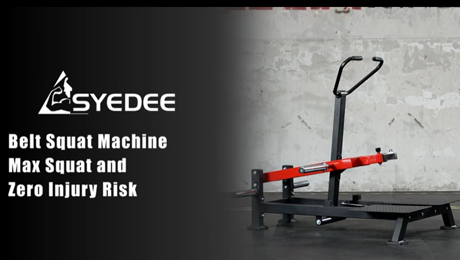 thumbnail video image 2 of syedee Belt Squat Machine, Leg Machine for Strength Training, Hack Squat Machine with Weightlifting Belt - 4 Adjustable Positions, 800lb Weight Capacity, 2 of 11