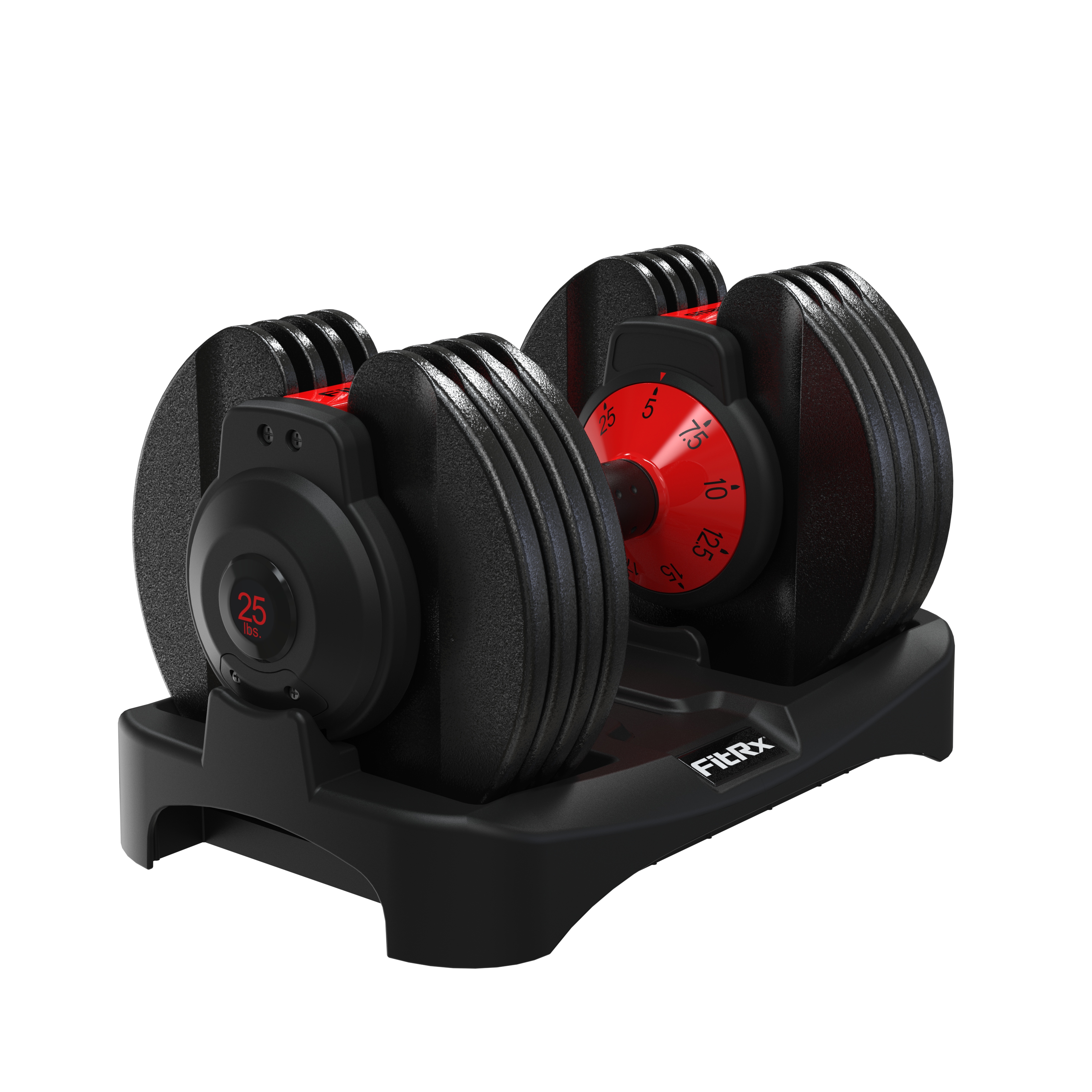 FitRx Adjustable Dumbbells 2-Pack, 25lb SmartBell Dumbbell