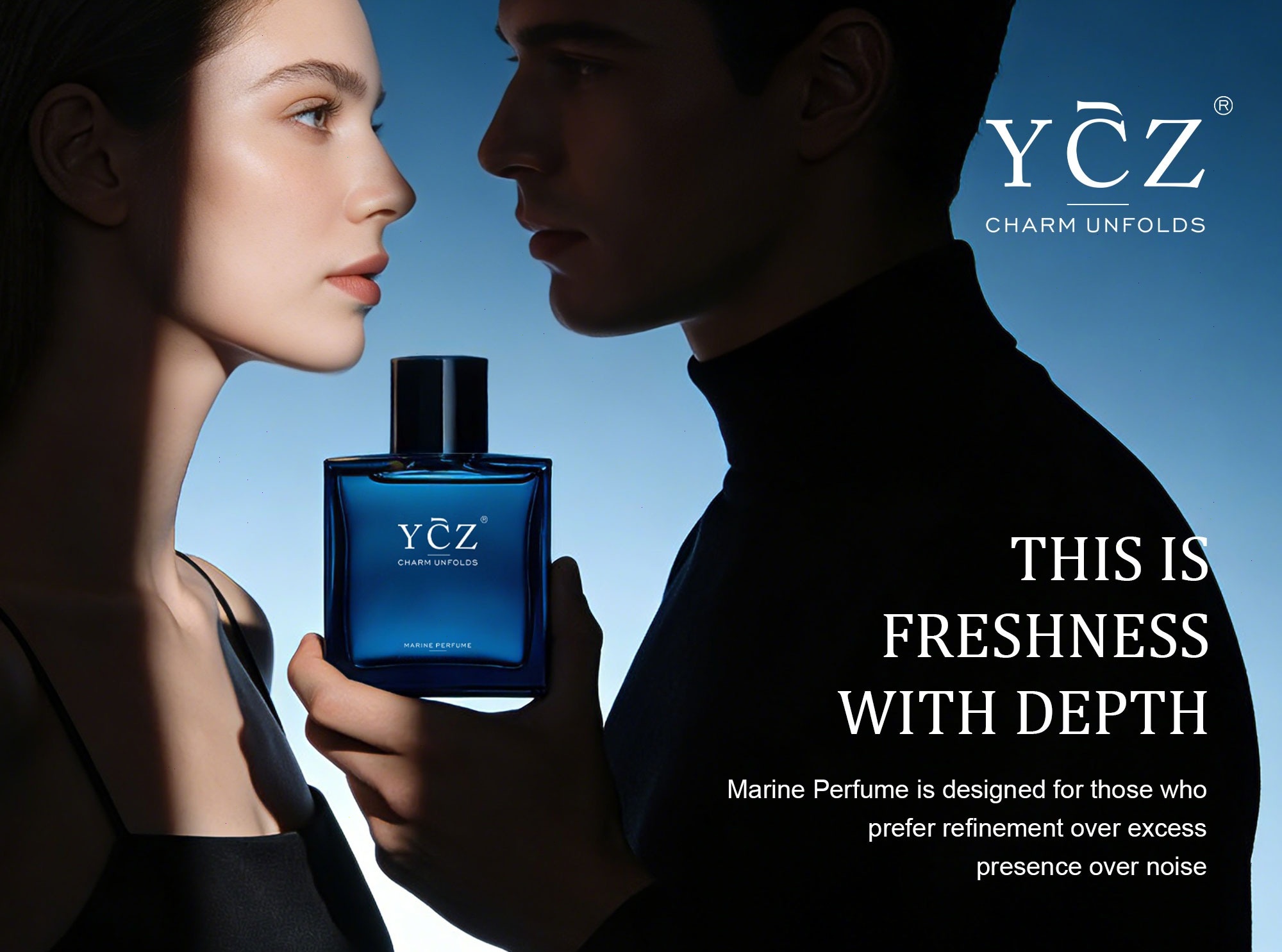 Ycz Charm Unfolds Marine Perfume for Men, 1.7 oz, Eau de Parfum