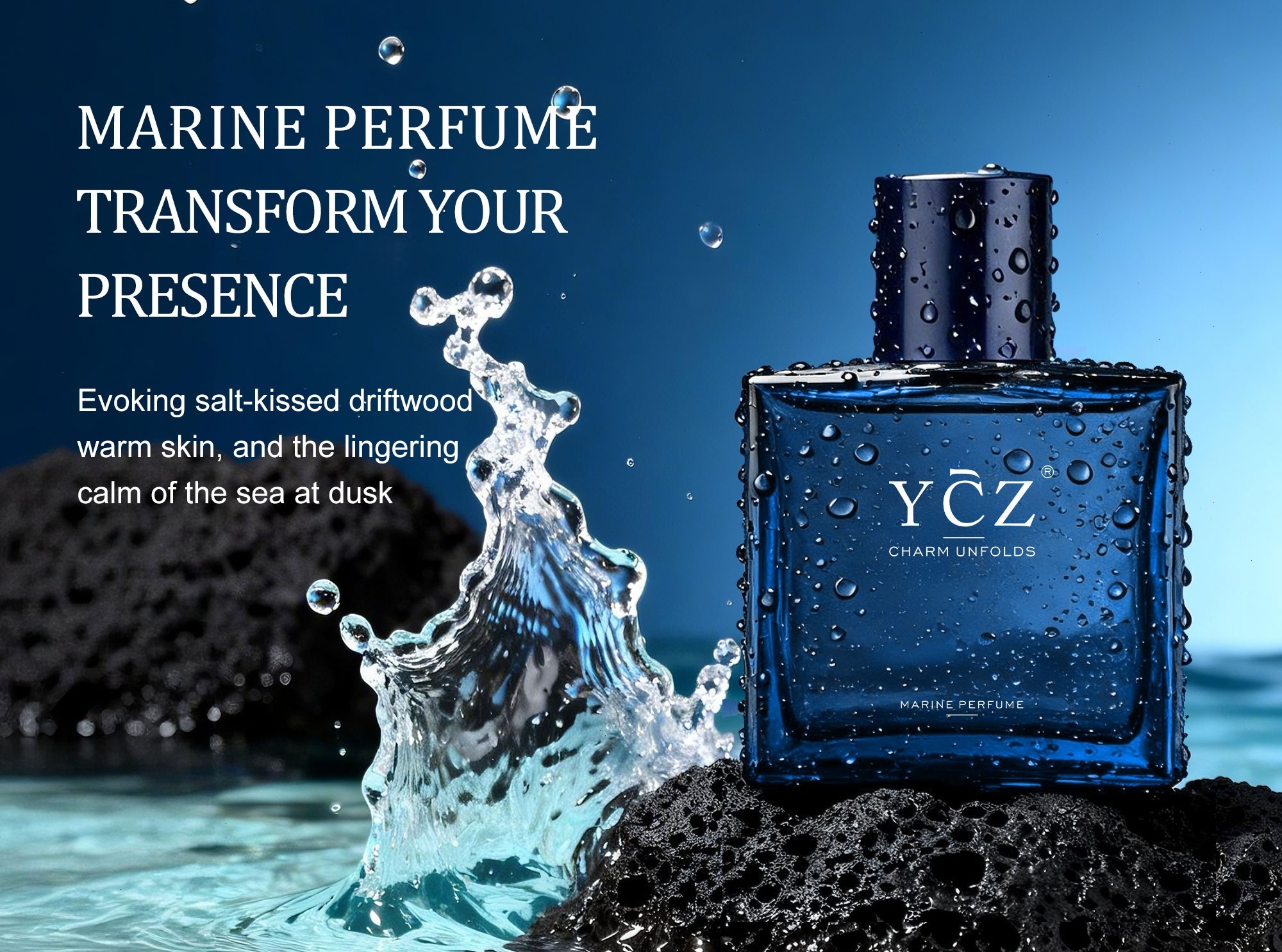 Ycz Charm Unfolds Marine Perfume for Men, 1.7 oz, Eau de Parfum