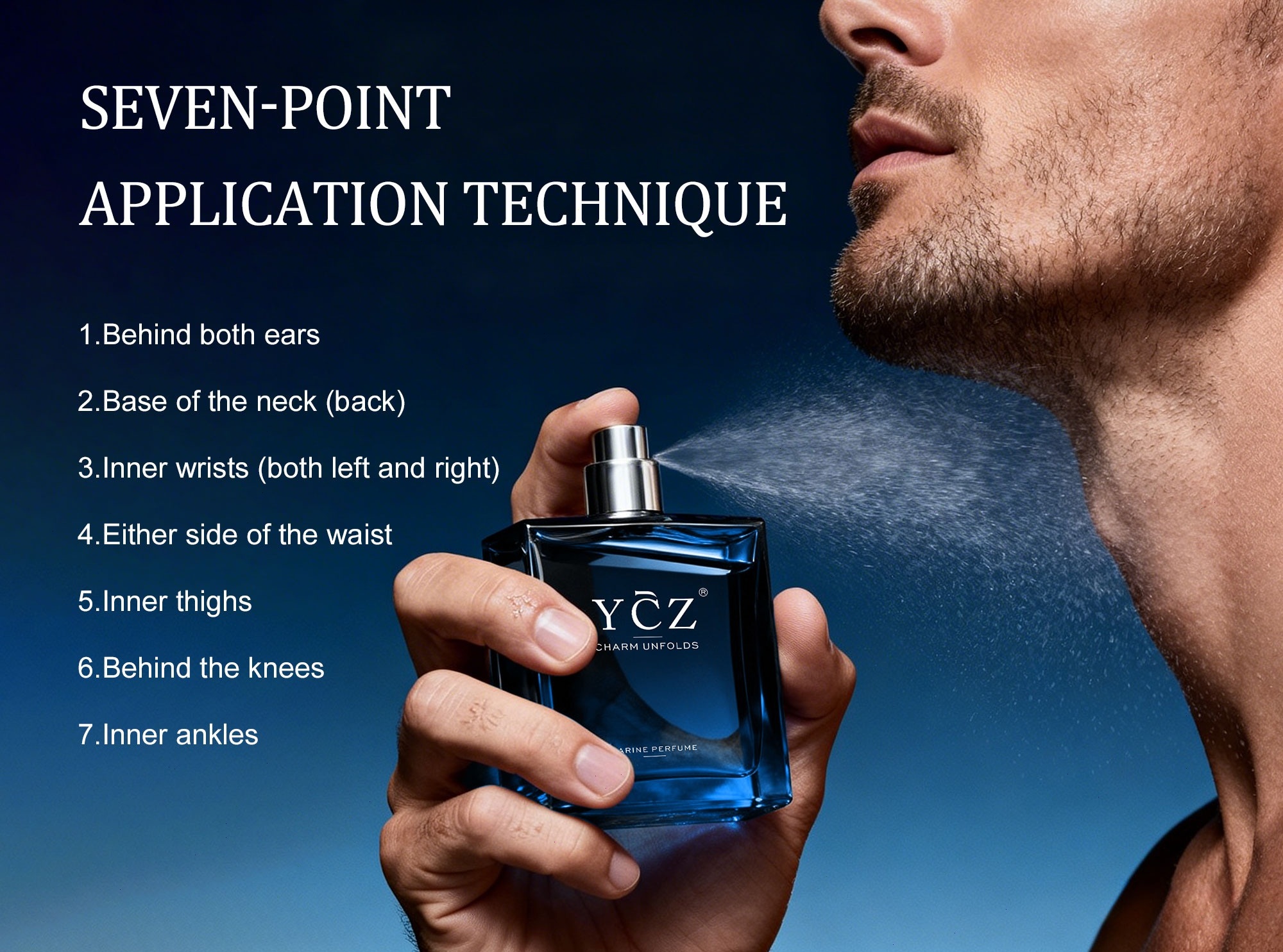 Ycz Charm Unfolds Marine Perfume for Men, 1.7 oz, Eau de Parfum