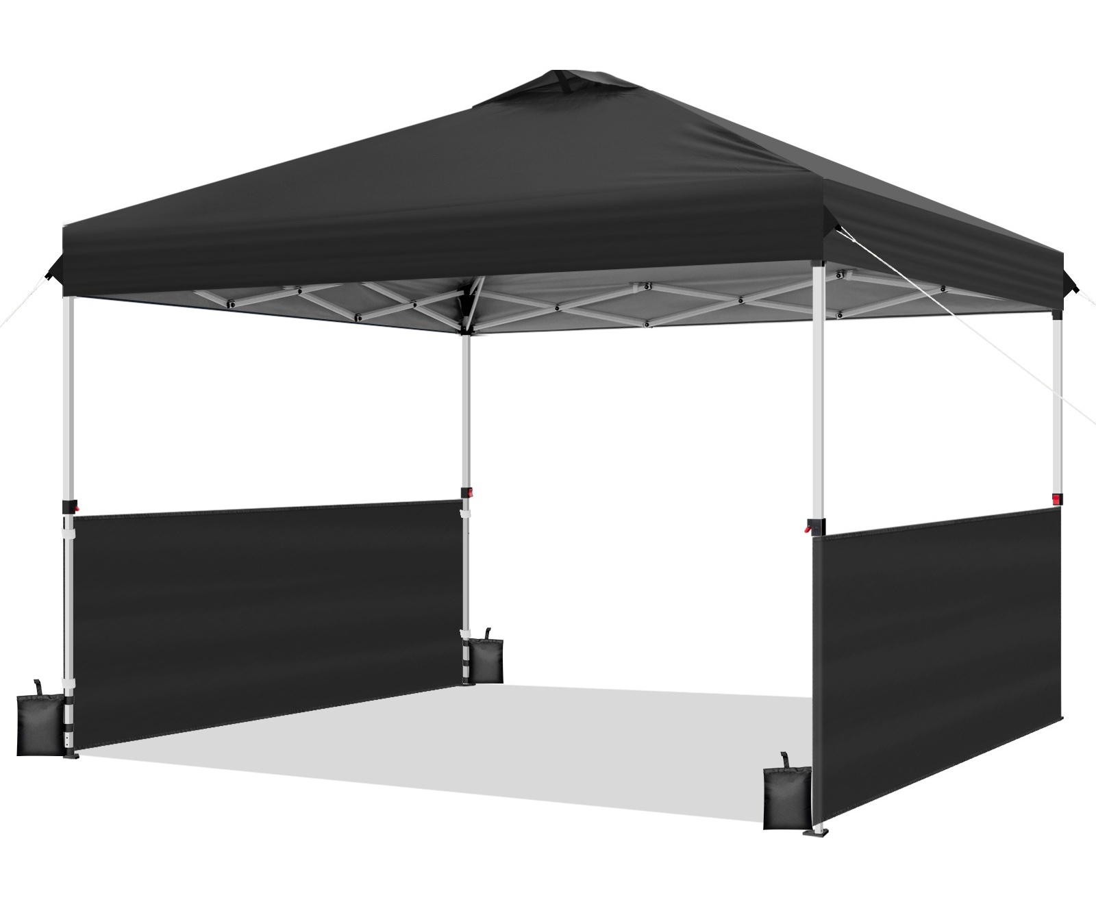 Ktaxon 10'x10' Ez Pop Up Canopy Tent, Black, Outdoor Shelter with