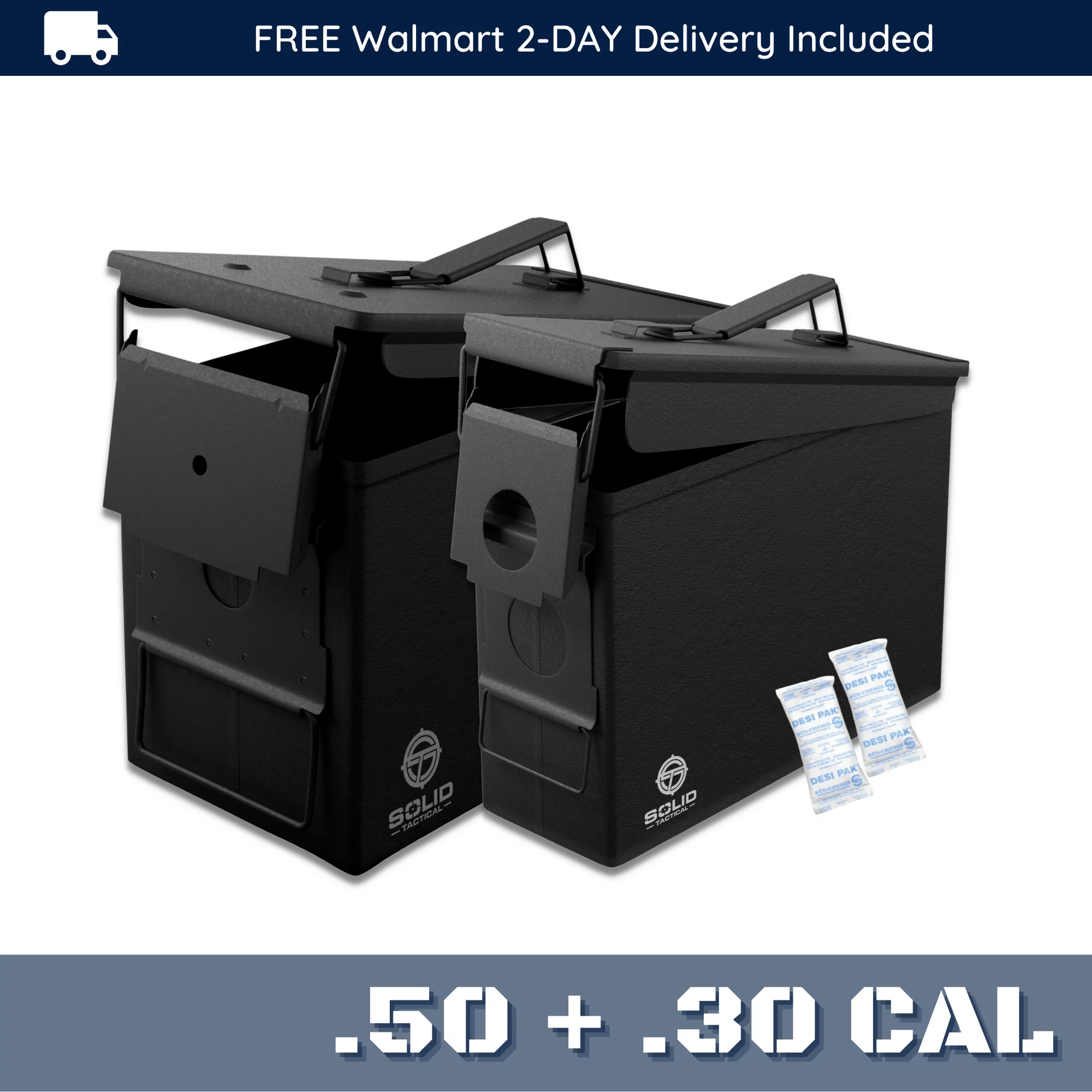 AMMO CAN 2 PACK 16 M2A1 M19A1 アンモボックス 箱 Solid Tactical 2 Pack Including 50 Cal M2A1 and 30 Cal M19A1