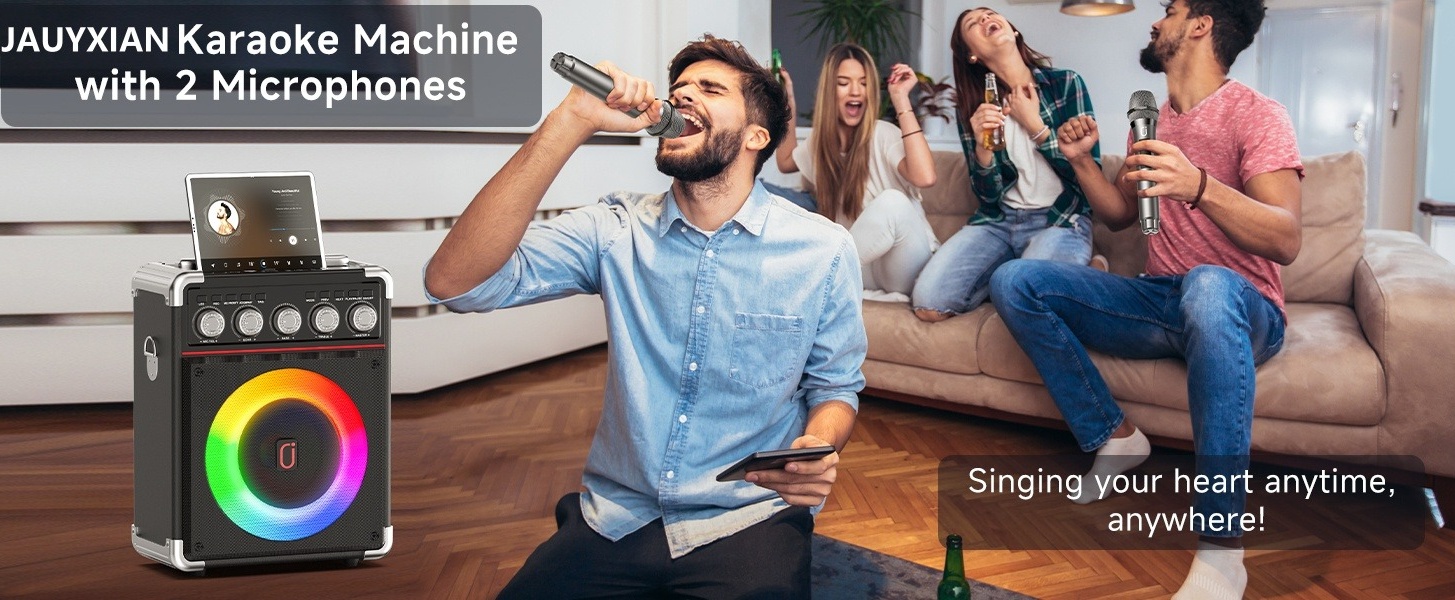 JAUYXIAN Bluetooth Speaker with Microphone Portable Outdoor