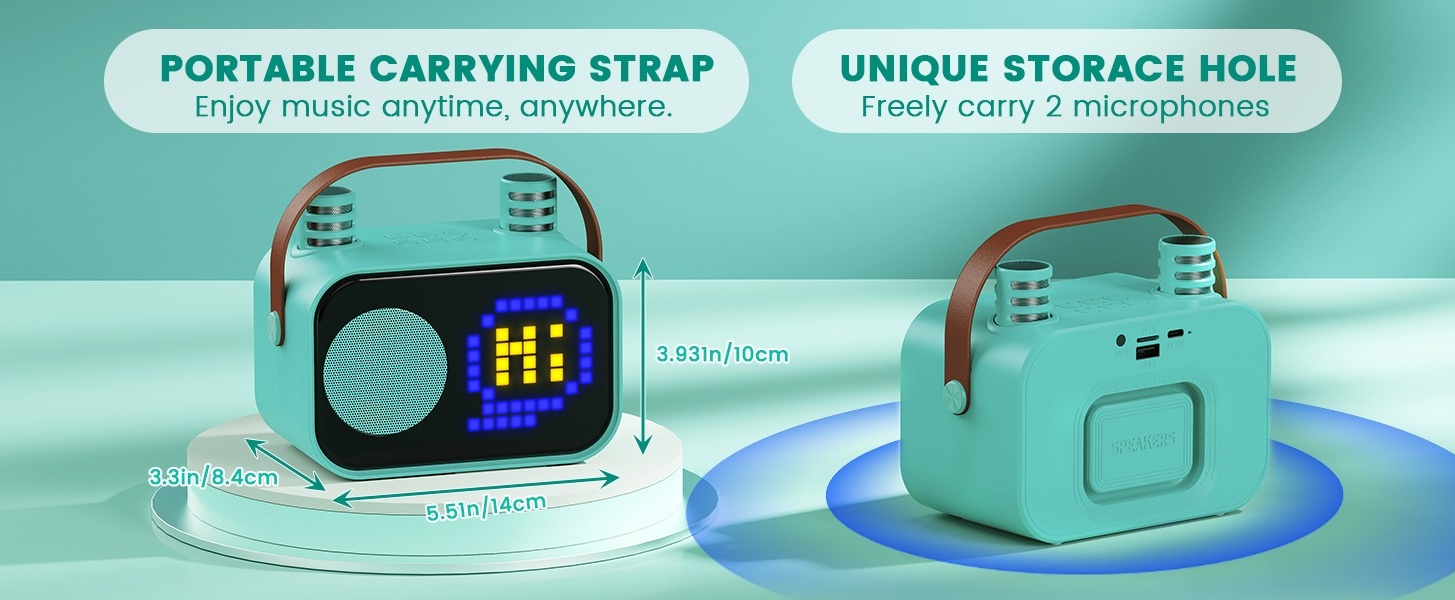 JYX Kids Karaoke Machine with 15+ Animation, Bluetooth