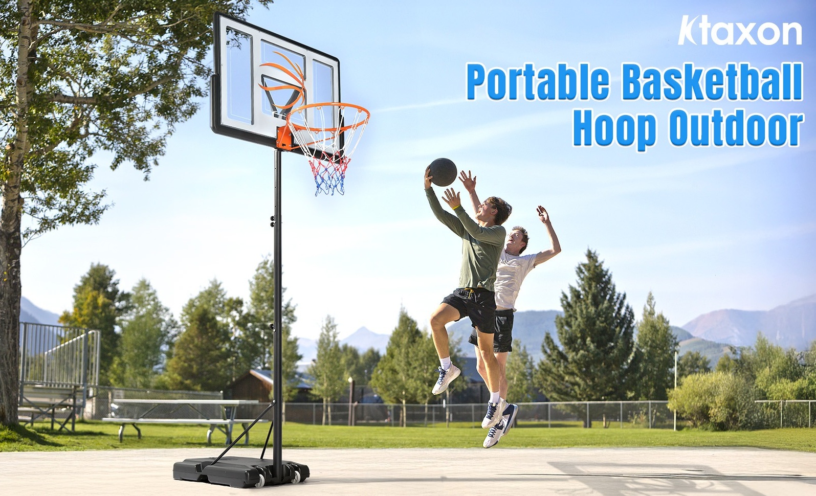 Ktaxon 44in Indoor/Outdoor Basketball Hoop, Adjustable 4.4