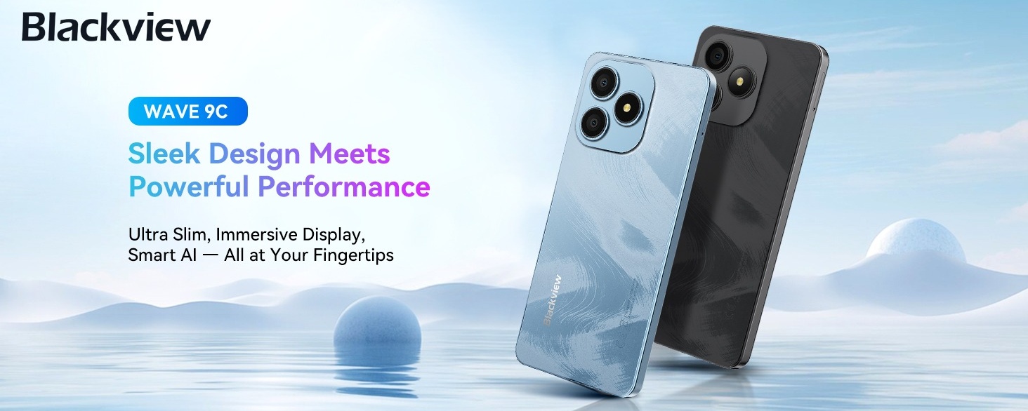 Blackview Unlocked Cell Phones Wave 8C 6GB(2+4) RAM 64GB ROM GSM