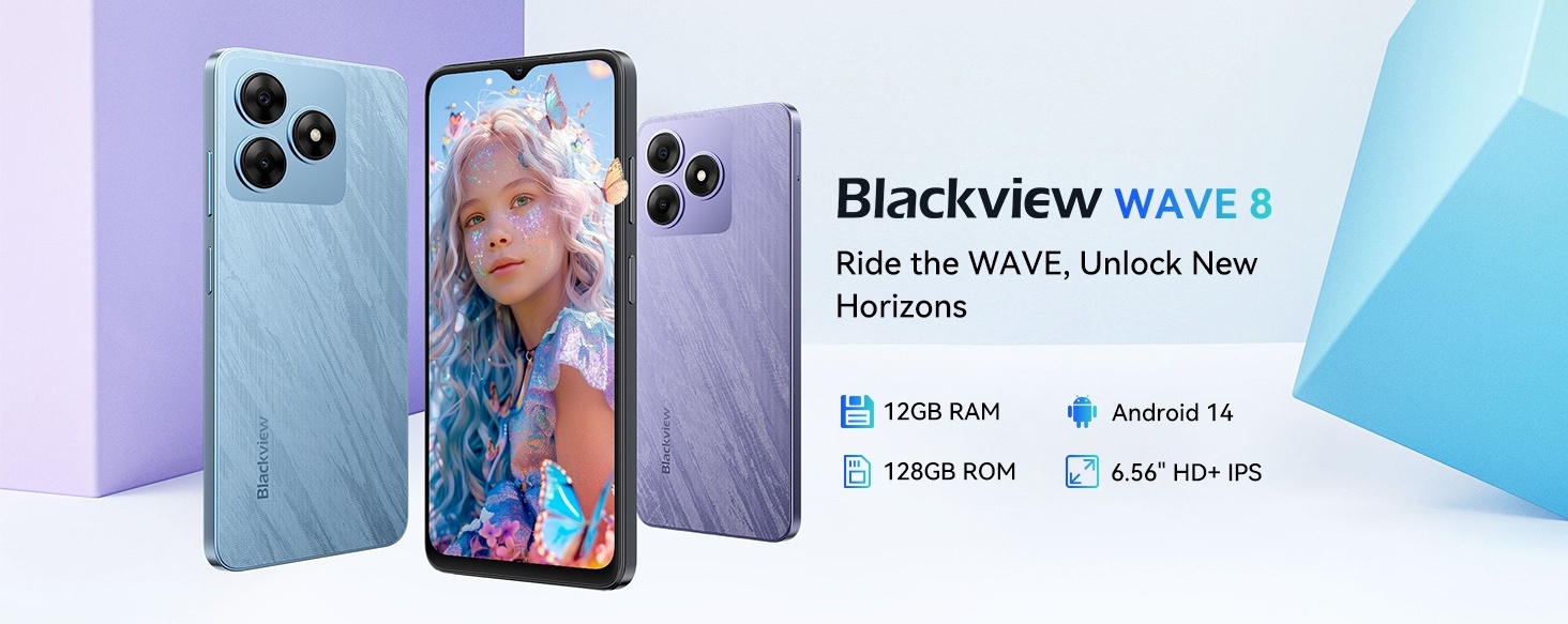 Blackview Unlocked Cell Phones Wave 8 4GB RAM 128GB ROM Octa-core