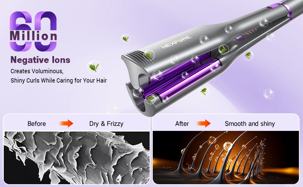 Curling Iron Hair Curler Waver, NEXPURE Crimper Hair Tool