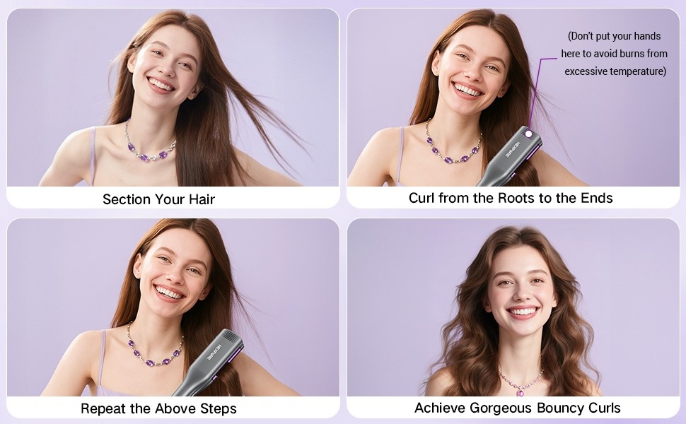 Curling Iron Hair Curler Waver, NEXPURE Crimper Hair Tool