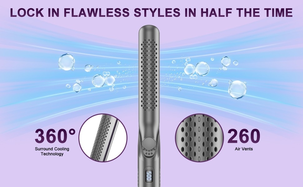 NEXPURE Airflow Styler Curling Iron, Flat Iron Hair