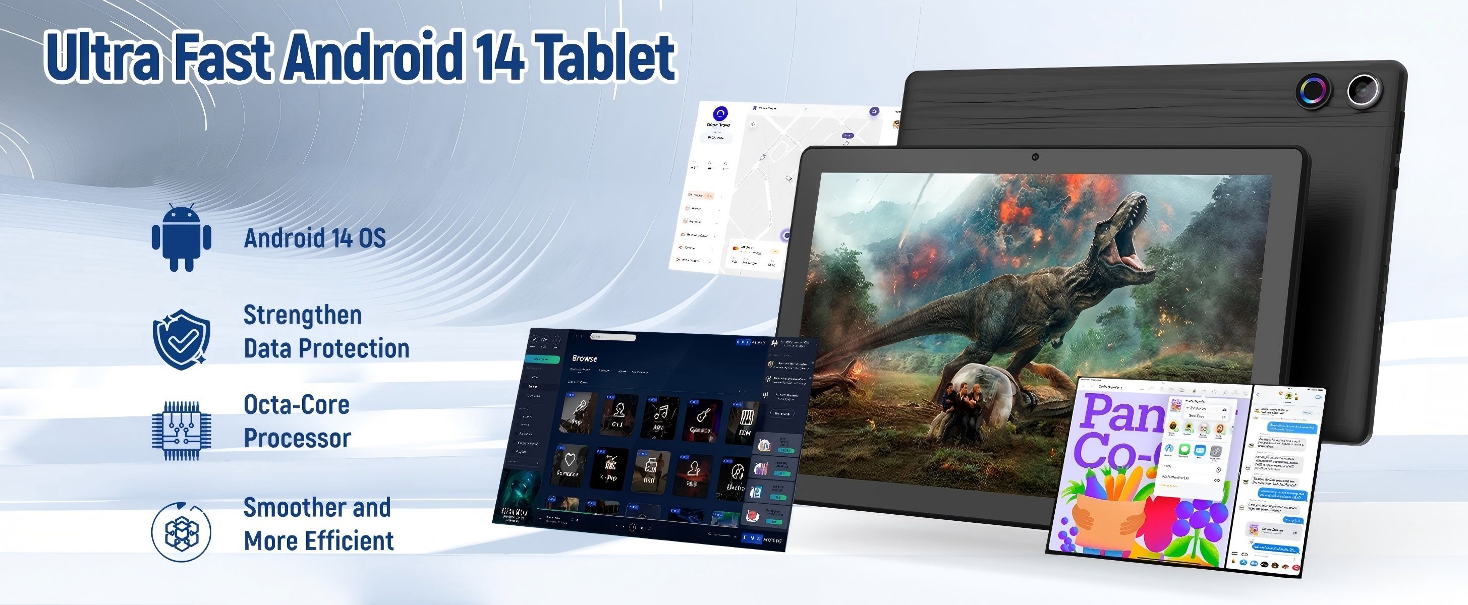Android14 タブレット　16GB+128GB+1TB TF拡張 10.36'' Android 14 Tablet with 16GB RAM 128GB ROM 1TB TF
