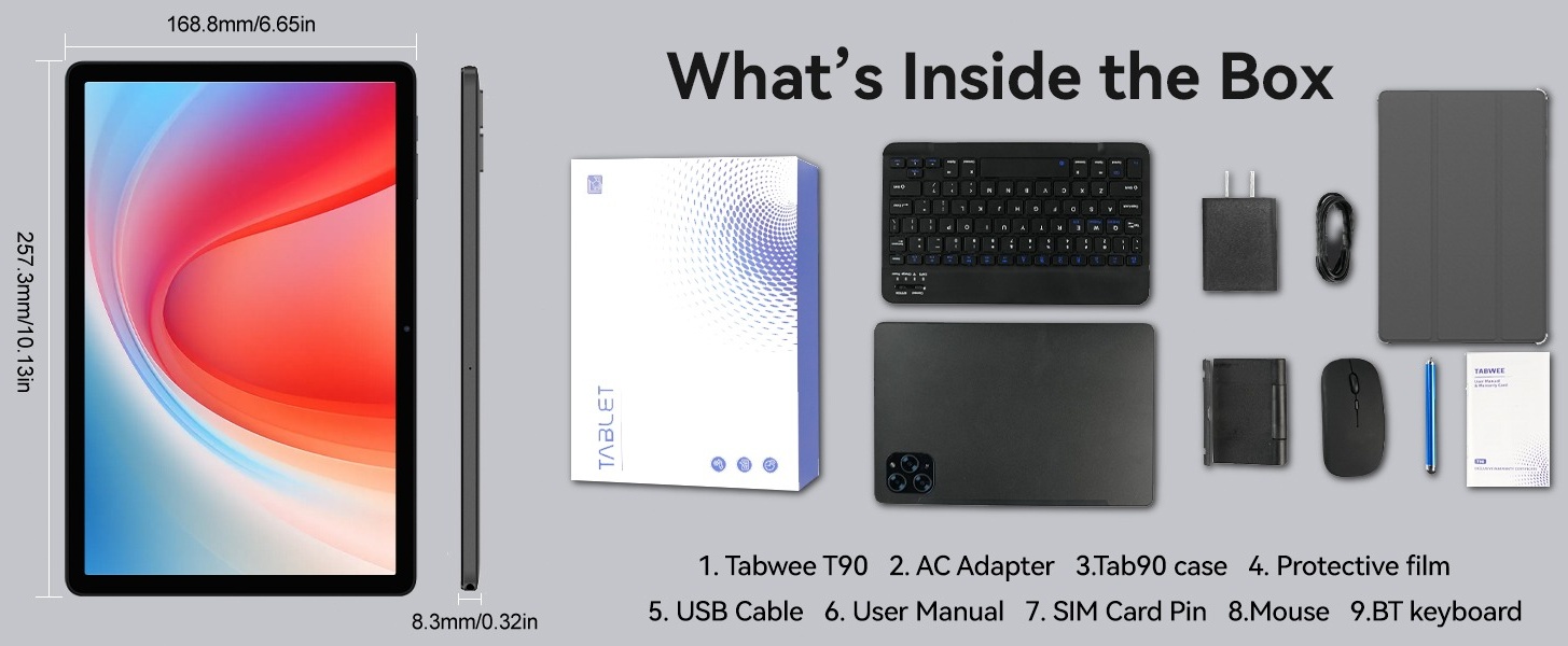 1点❤️Tabwee T90 Android15タブレット 11インチ キーボー Tabwee T90