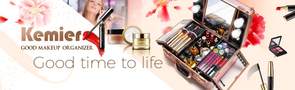 Beauty Case Trasparente Kemier Da Viaggio - Organizer Cosmetici Con 6 Tasche E Tracolla - Foto 5