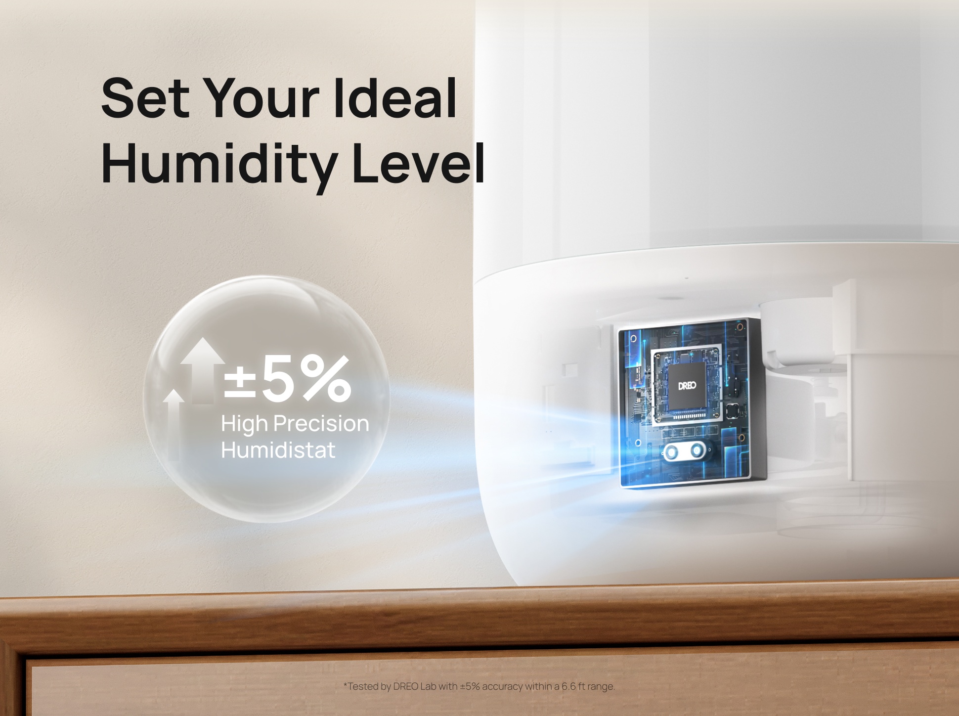 DREO Cool Mist Humidifier for Room, 3.7L Top-Fill & 35H Runtime