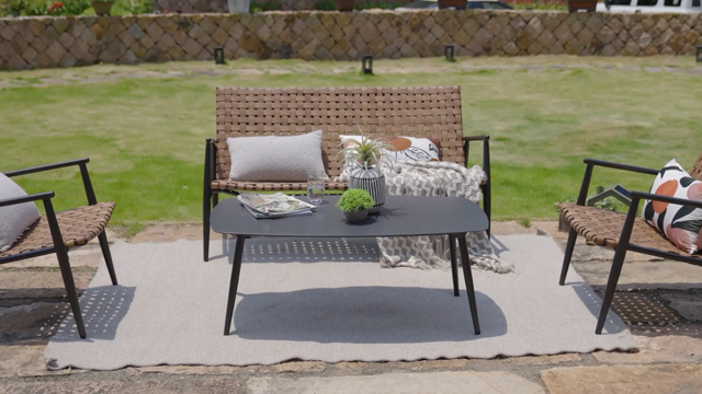 thumbnail video image 2 of Grand Patio Aksel Series Adult Furniture Set ,2 Piece Steel Outdoor Bistro Sets, Brown, 2 of 9