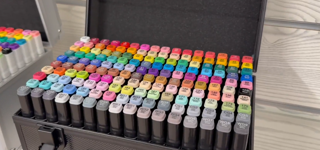 Artist Concepts Double-Ended Markers, 120 Pack, Fine Tip, Bold