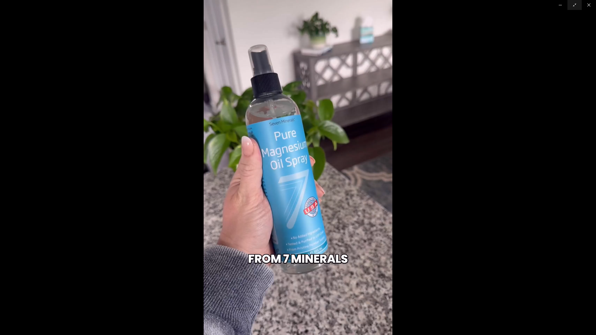 thumbnail video image 2 of Seven Minerals USP Grade 100% Pure Magnesium Oil Spray, Sleep Support, Relief, 8 fl oz, 2 of 11