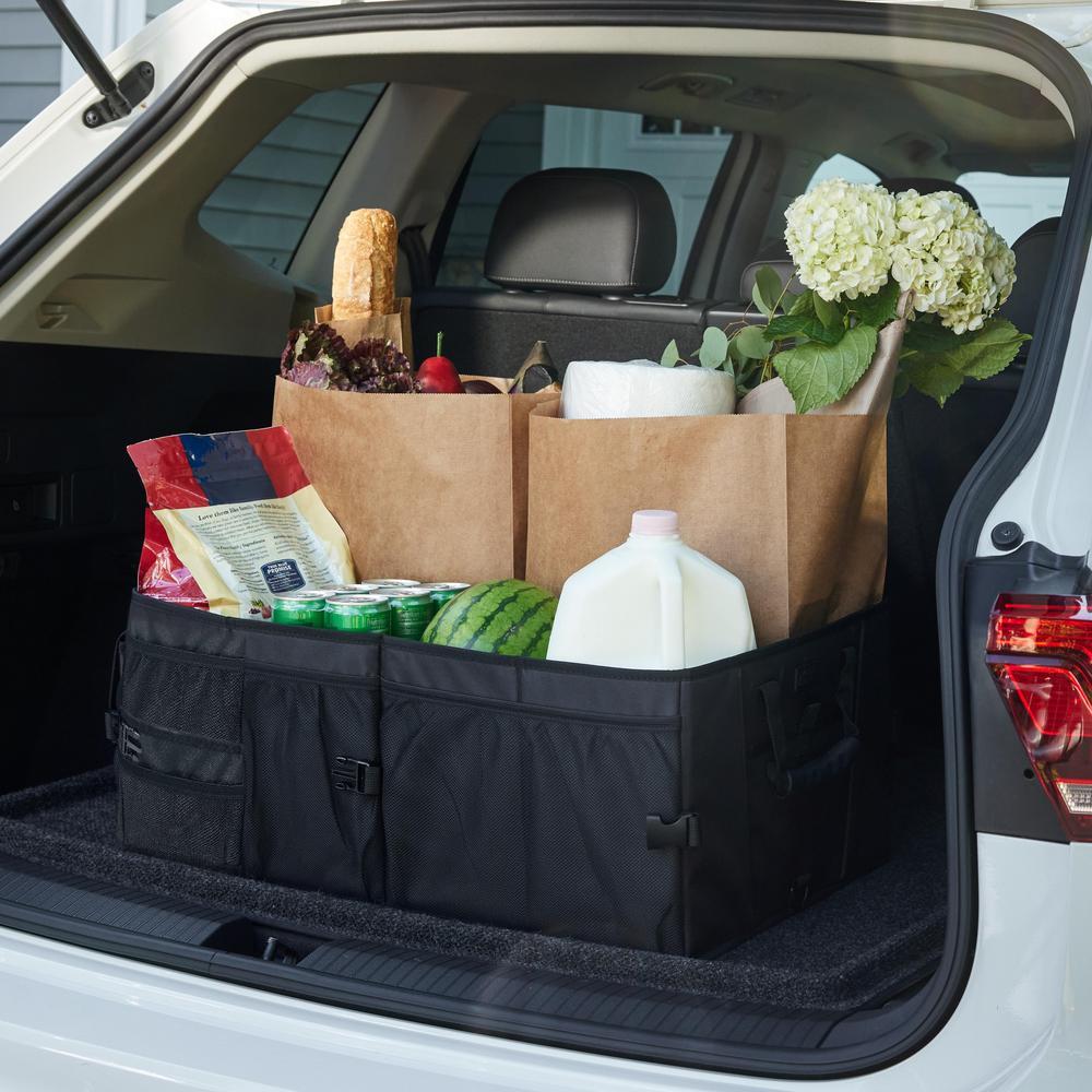 thumbnail video image 2 of GORILLA GRIP Trunk Storage Organizer, Collapsible Container for Car Sedan or SUV, Beige, 2 of 10