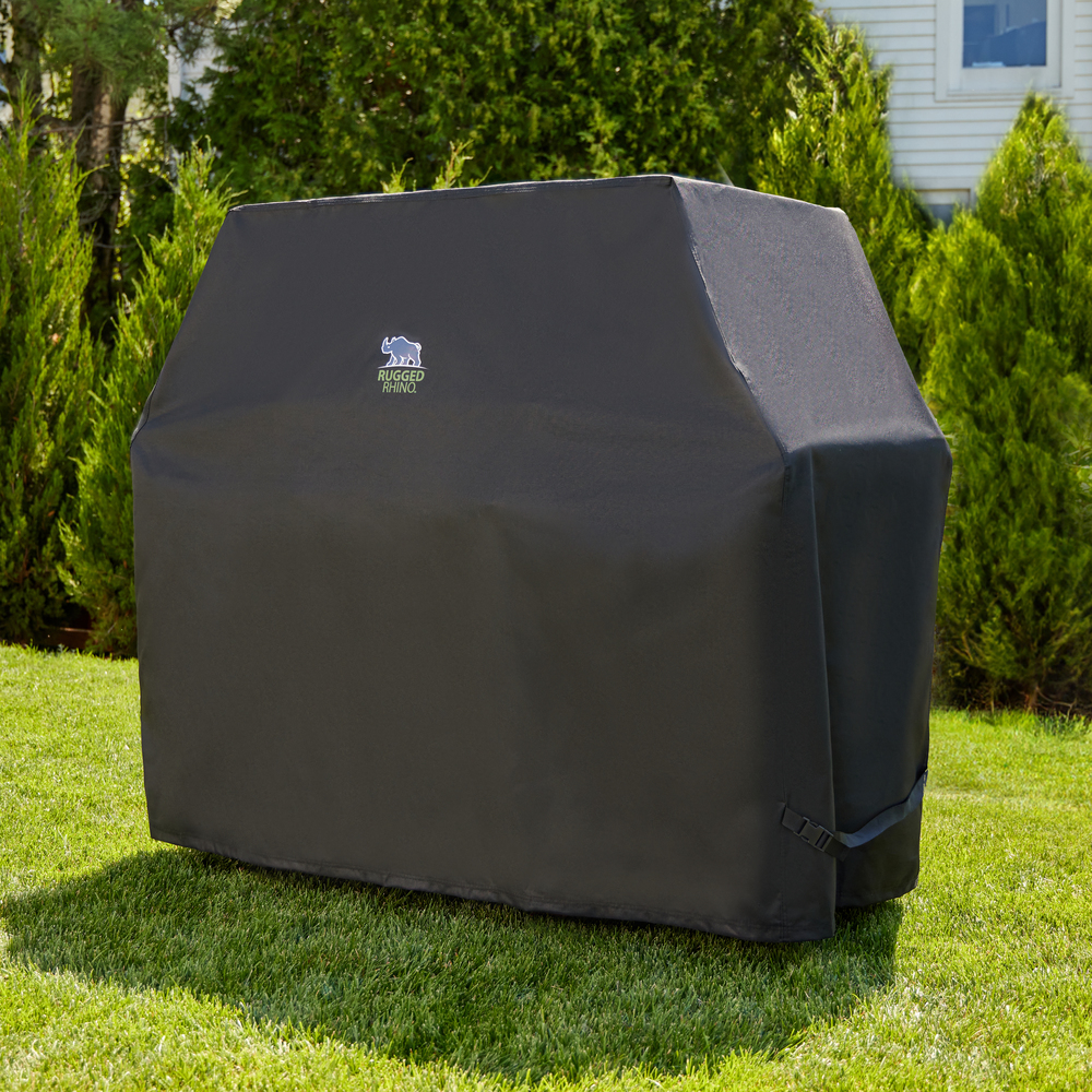thumbnail video image 2 of RUGGED RHINO Grill Cover, Three Layer Waterproof, UV Resistant, Buckle Closure, 52x26x43, Beige, 2 of 9