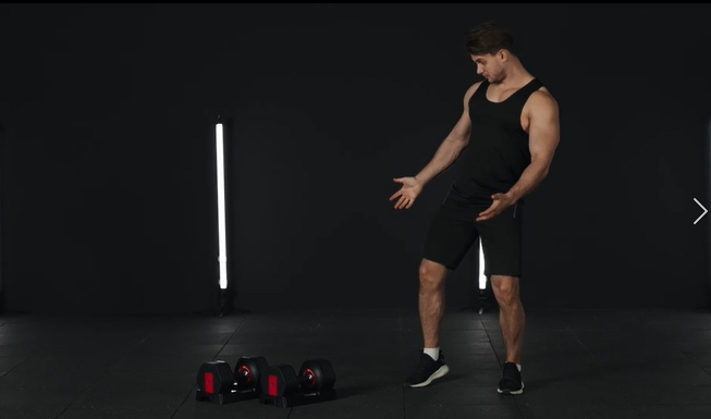 thumbnail video image 2 of Mikolo 53LB(26.5LB*2) Adjustable Dumbbells Set of 2, 1-Sec Adjustable Weights Dumbbells Set, 5LB - 26.5LB 6 in 1 Free Dumbbell with Anti-Slip Texture Handle, Weight Set For Home Gym, 2 of 11