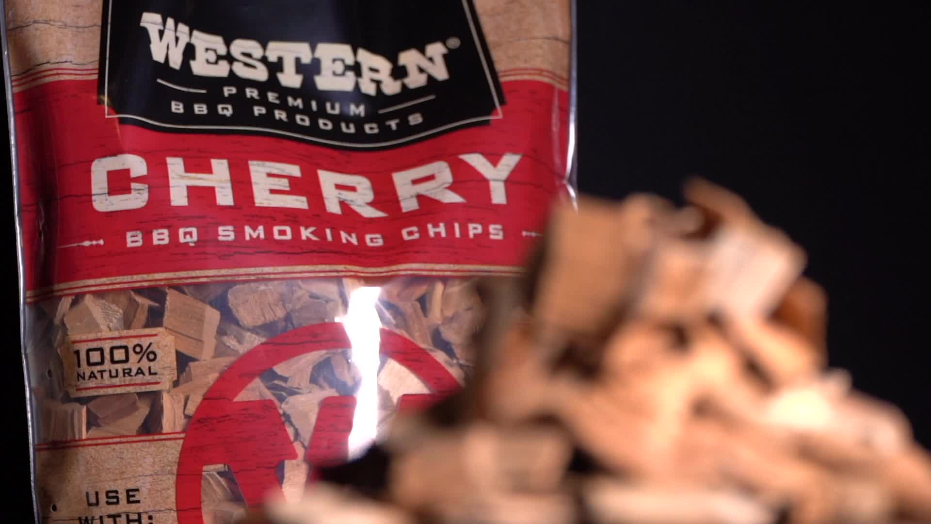 thumbnail video image 2 of Western Premium BBQ Products Cherry BBQ Smoking Chips, 180 Cu in, 2 of 10