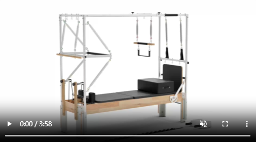 thumbnail video image 2 of Syedee Pilates Reformer Machine, Wood Pilates Machine Bed Yoga Exercise Strength Training Equipment with Pilates Chair and Pilates Barrel for Home Workout, 2 of 13