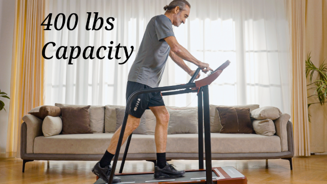 thumbnail video image 2 of Exerpeutic 400 lb Weight Capacity, Recovery Treadmill, Full Length Safety Rails Walking Pad, 2 of 7