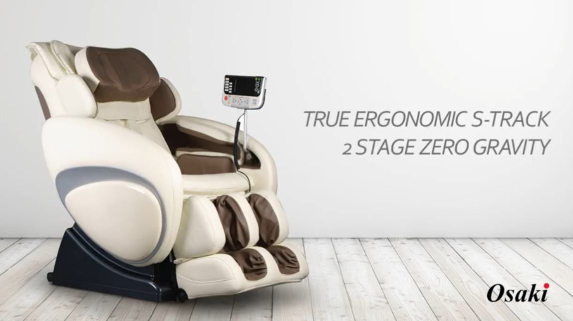 thumbnail video image 2 of Osaki Titan OS-4000T Zero Gravity Massage Chair for Adults Heated Full Body Massager, S-Track Brown, 2 of 10