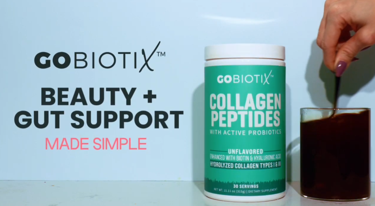thumbnail video image 2 of GoBiotix Hydrolyzed Collagen Peptides Powder with Probiotics for Hair, Skin, Nails & Joints, 11.11 oz, 2 of 11