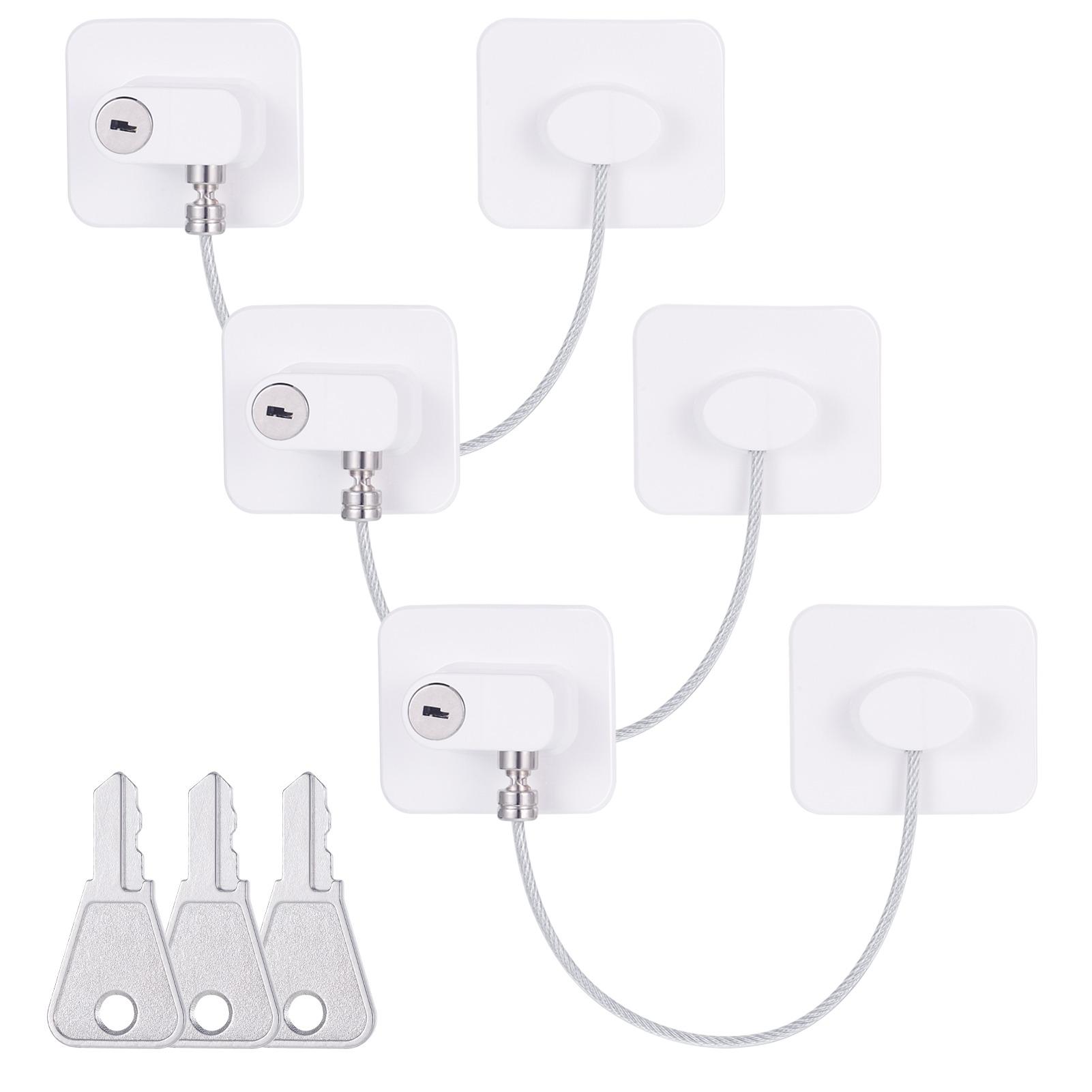 thumbnail video image 2 of Topekada 3 Pack Refrigerator Lock with Keys, Cabinets Locks Freezer Lock Door Lock for Toddler, Child, Multi-Purpose Baby Kid Safety Deep Freezer Fridge Lock with a Key, 2 of 8