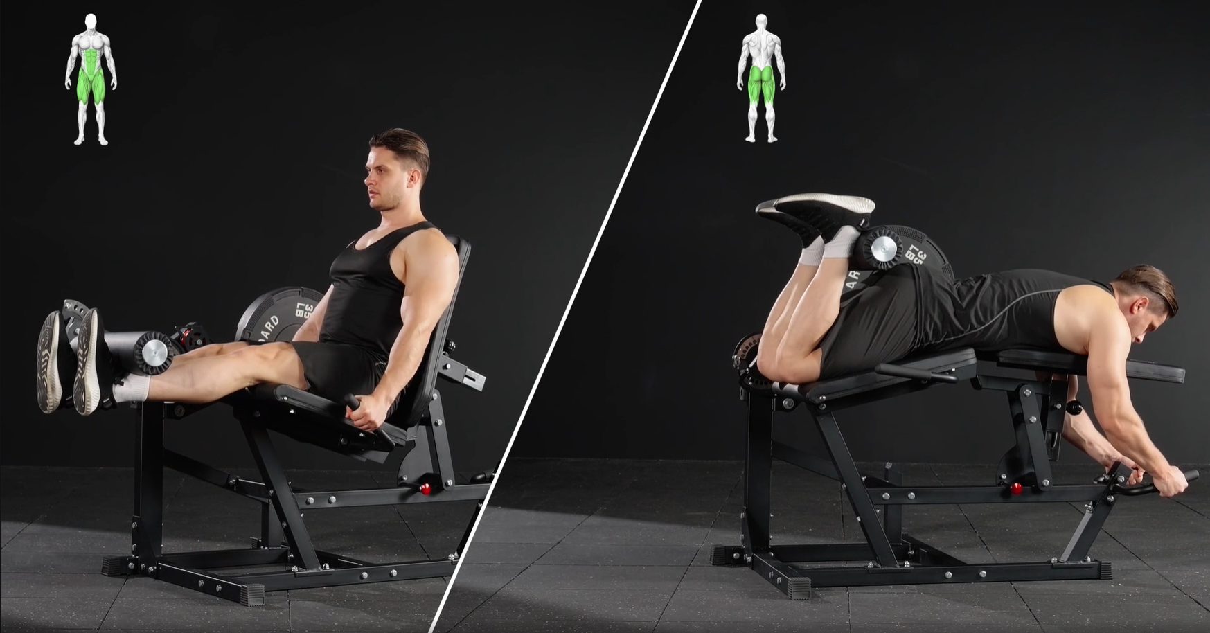 thumbnail video image 2 of Mikolo NOVA™ Leg Extension and Curl Machine, Adjustable Leg Curl Machine for Home Gym, Seated Leg Extension and Lying Leg URL Machine with 1:1 Resistance System with 230LB Weight Plates, 2 of 15