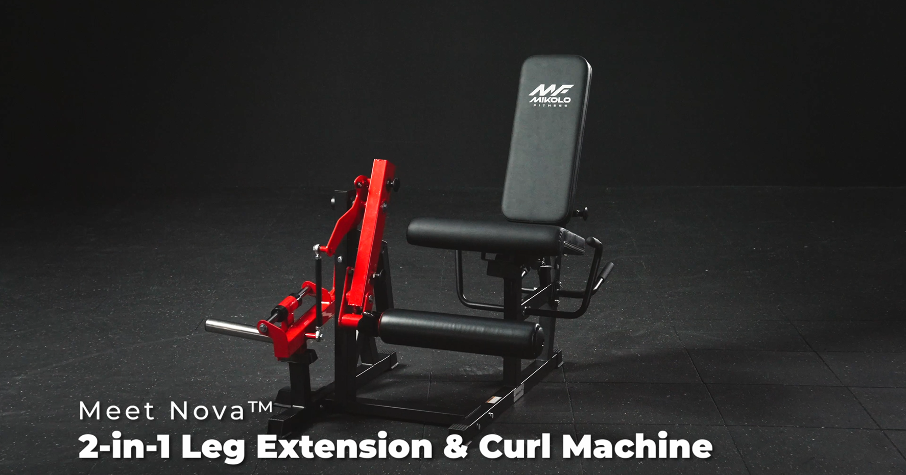 thumbnail video image 2 of Mikolo NOVA™ Leg Extension and Curl Machine, Adjustable Leg Curl Machine for Home Gym, Seated Leg Extension and Lying Leg URL Machine with 1:1 Resistance System, 2 of 10