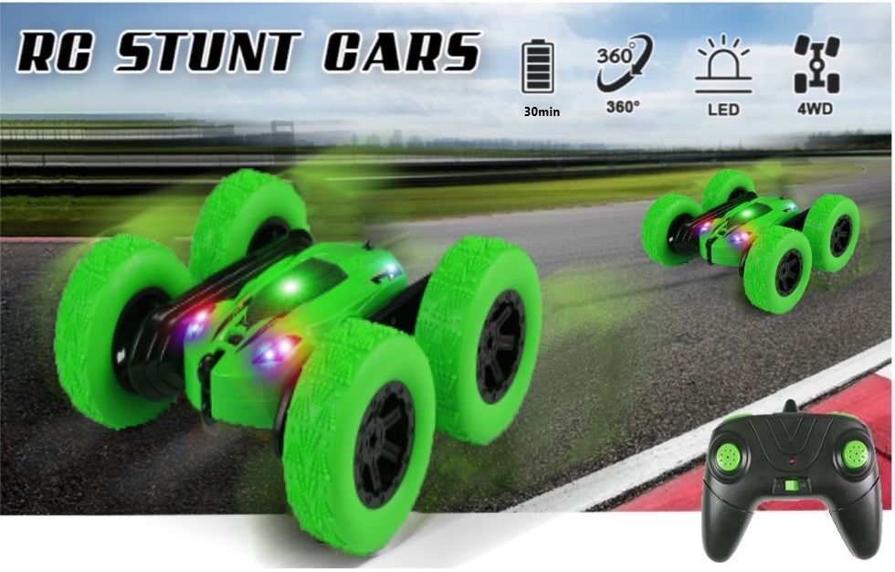 RIDDLE CD DEMO デモ セット MOVSOU RC Cars, 4WD 2.4Ghz Remote Control Stunt Car, Double