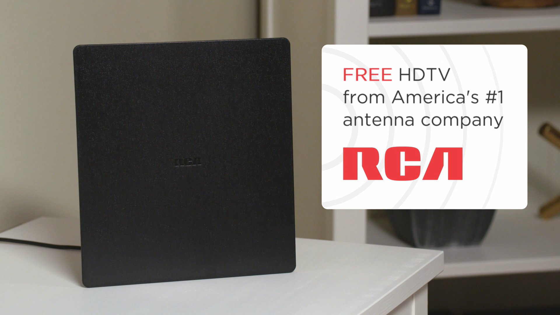 thumbnail video image 3 of RCA Amplified Indoor Flat HDTV Antenna - Multi-Directional, 3 of 9