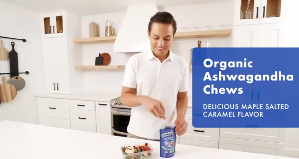 thumbnail video image 3 of YouChews KSM-66 Ashwagandha Chews for Stress Relief & Mood Support, Relaxation & Recovery, Maple Salted Caramel, 30 Soft Chews, Vegan & Sugar-Free, 3 of 11