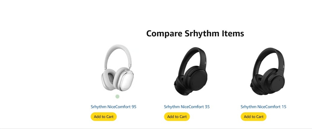 Srhythm NC95 Hybrid Noise Cancelling Bluetooth Headphones