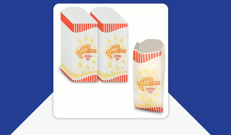 thumbnail video image 2 of MT Products Disposable 1 oz Small Colorful Paper Popcorn Bags - Pack of 100, 2 of 10
