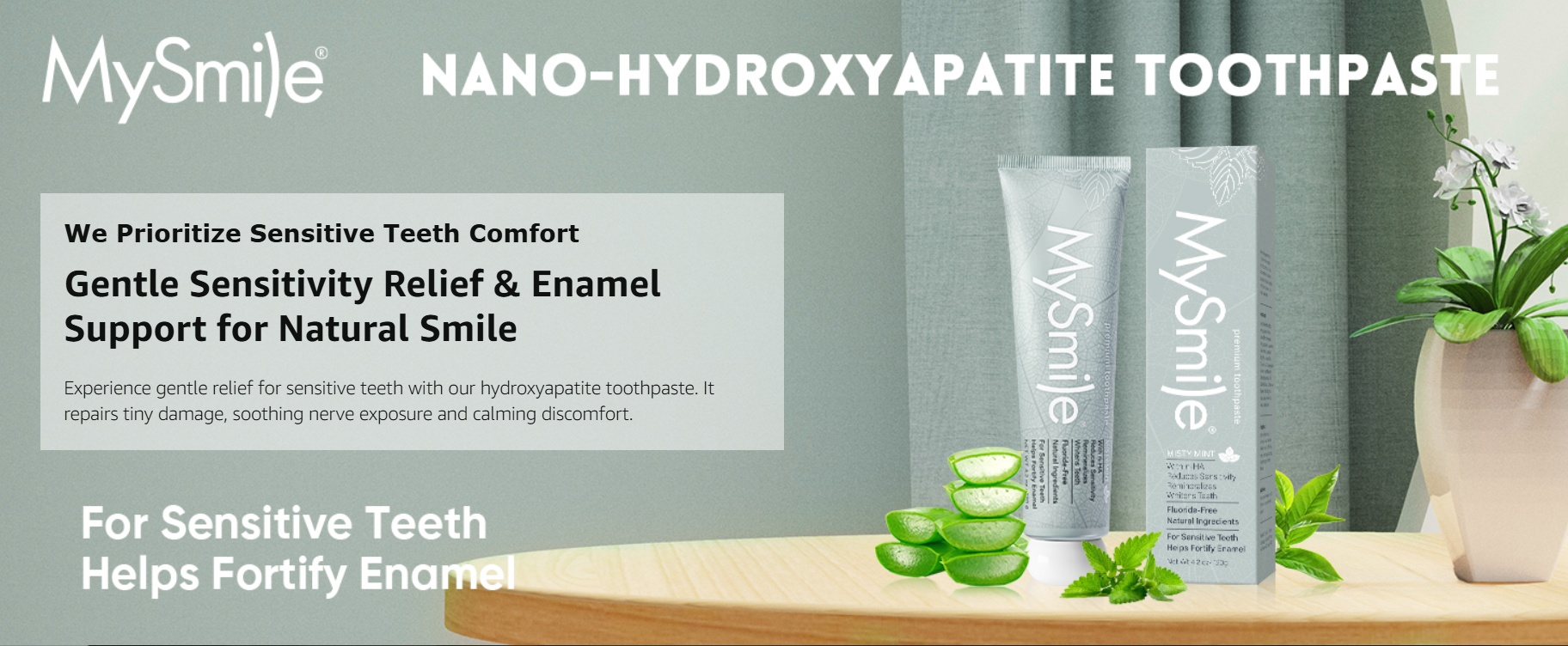 MySmile Anti-Sensitivity Toothpaste 10% Nano-Hydroxyapatite for