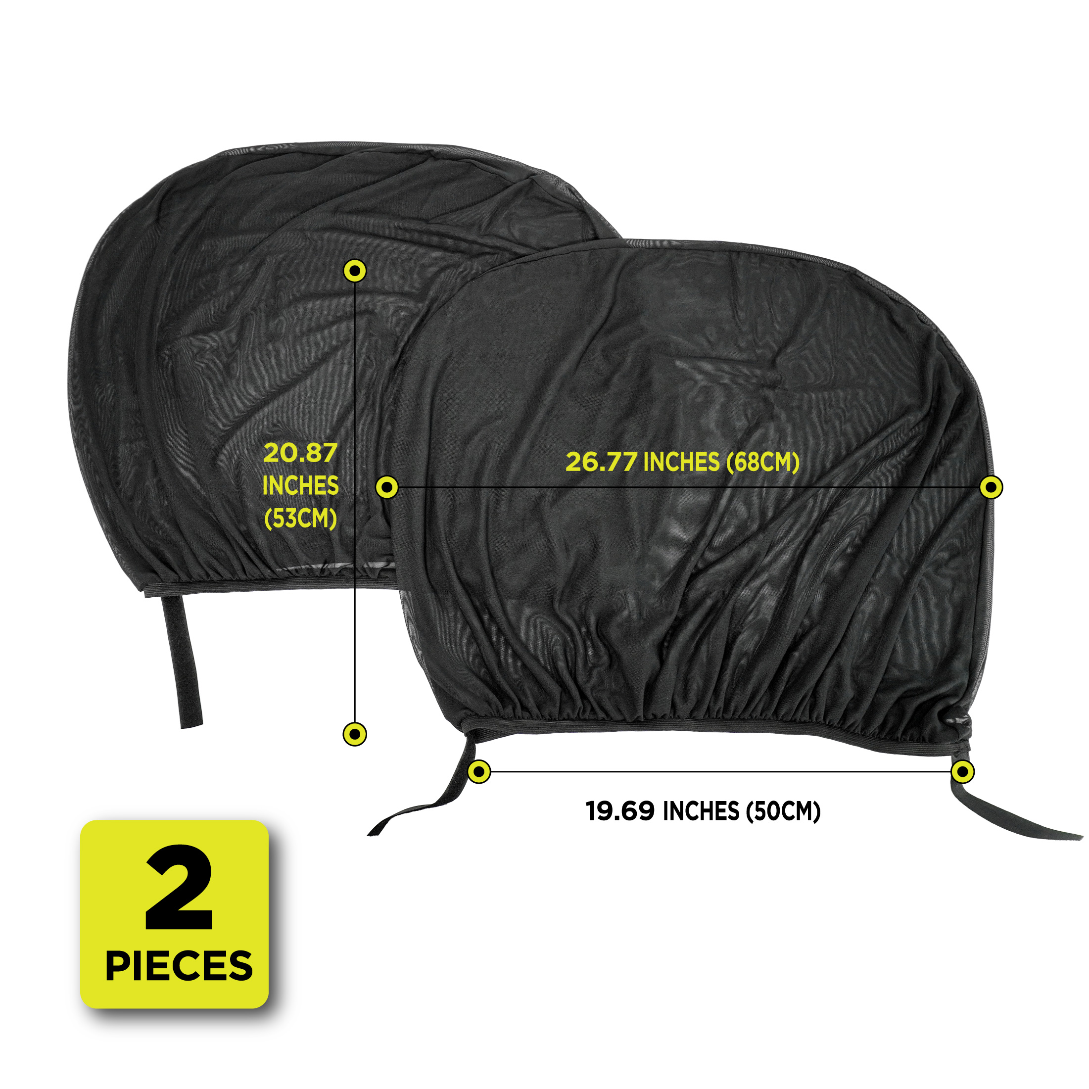 thumbnail video image 2 of Auto Drive Fit Over Shade For Car Window 1Pair Pack 50X53cm, 2 of 9