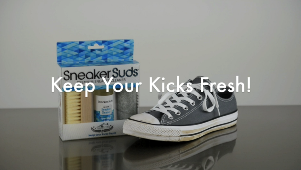 thumbnail video image 2 of Sneaker Suds Botanical-Based Shoe Cleaning Kit with Brush & Cloth, 4 fl oz, 2 of 16